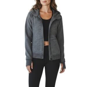 LULULEMON Scuba Hoodie Light Cotton Fleece Sz 10 Gray Everyday Outdoor Travel